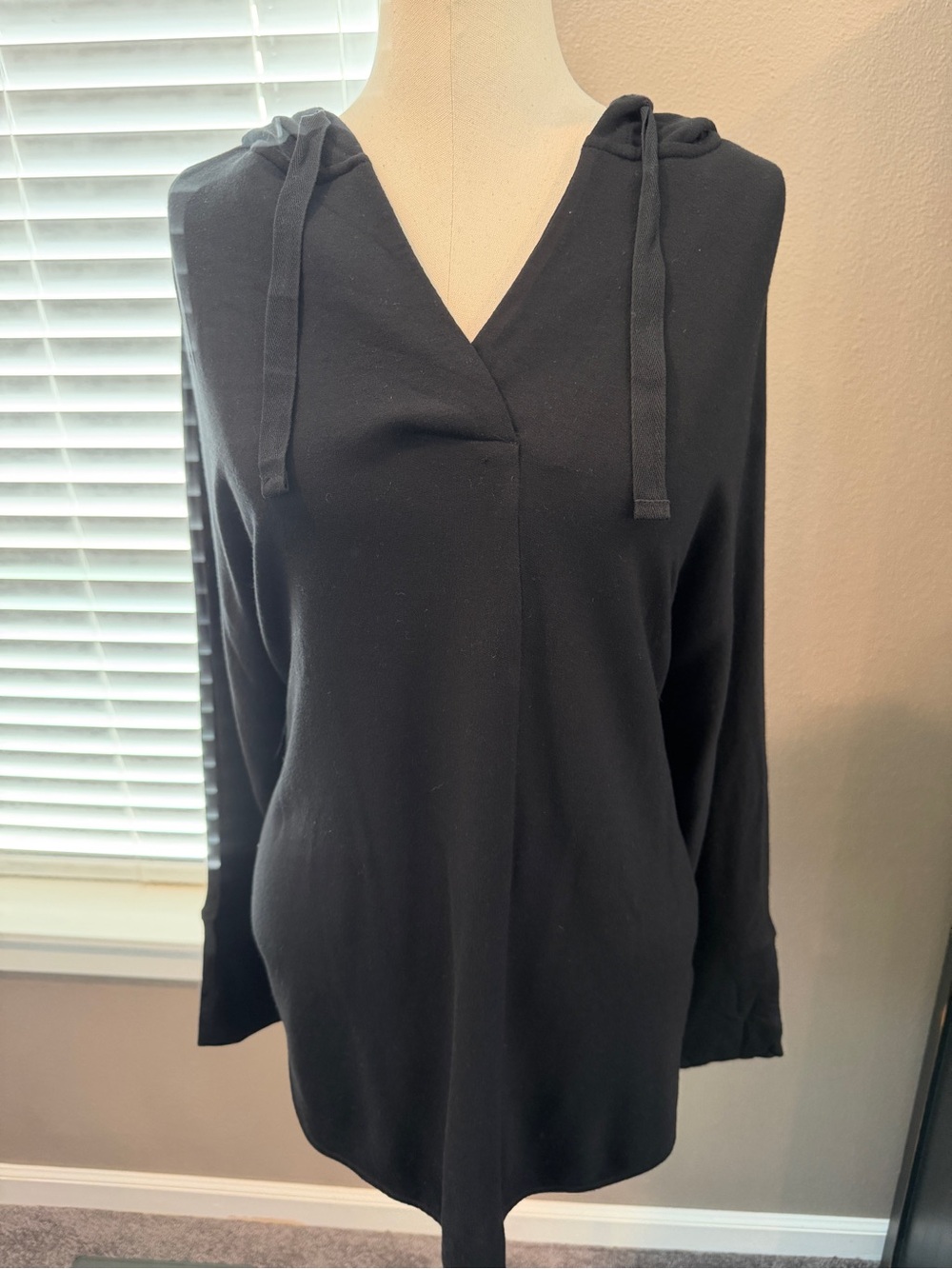 NWT Lou & Grey Black V-Neck Hooded Tunic